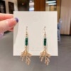 Retro advanced earrings from pearl with tassels, high-quality style, wholesale