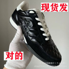 Xiaoxiangde トレーニングシューズ女性の新しい高品質本革菱形パターンフォレストシューズカジュアルレースアップスポーツフォレストテニスシューズ