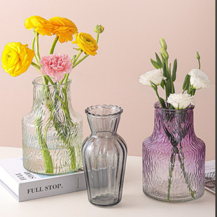 Wholesale Nordic Style Stained Glass Vase Creative Flower Vase Home Living Room Desktop Decoration Glass Vase