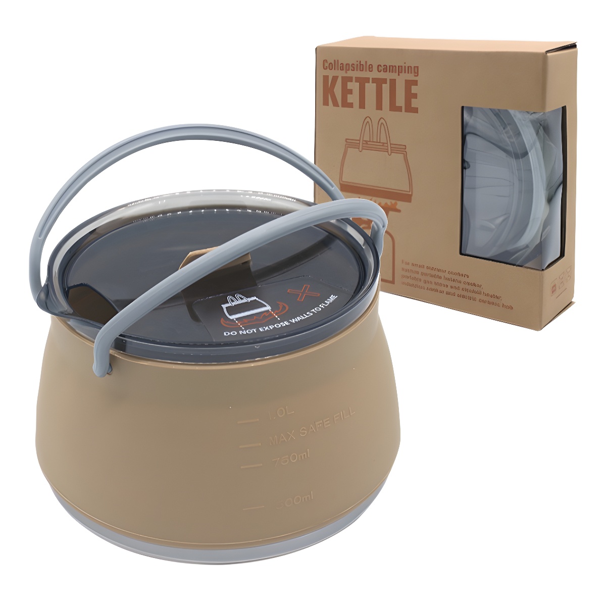 Food Grade Silicone Ultra-Light Portable Folding Coffee Kettle Outdoor Camping Anti-Scald Tea Pot Cross-Border_voghion.com