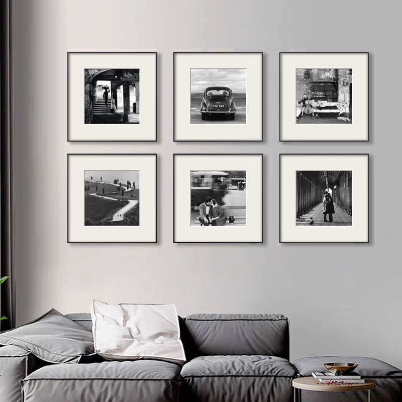 Black and White Fashion Photography Character Decorative Painting Modern Living Room Cloakroom Combination Hanging Painting Niche Retro Art Wall Painting Black and White Fashion Photography Character Decorative Painting Modern Living Room Cloakroom Combination Hanging Painting Niche Retro Art Wall Painting
