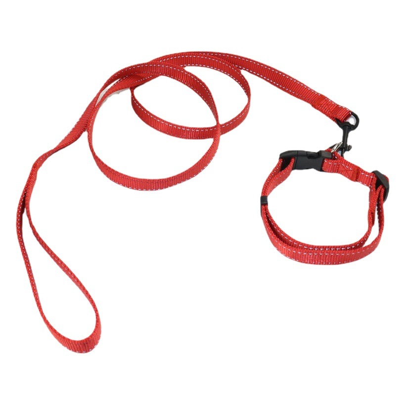 Noche DE SEGURIDAD mascota tracción cuerda tira reflectante medio y perros pequeños a prueba de explosiones collar de perforación perro cuerda perro caminar cuerda fabricante