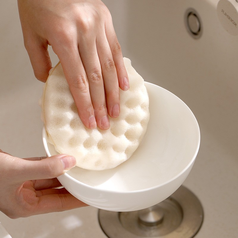 家用洗碗清洁吸盘海绵擦厨房家务清洁双面百洁布立体蜂窝洗碗刷