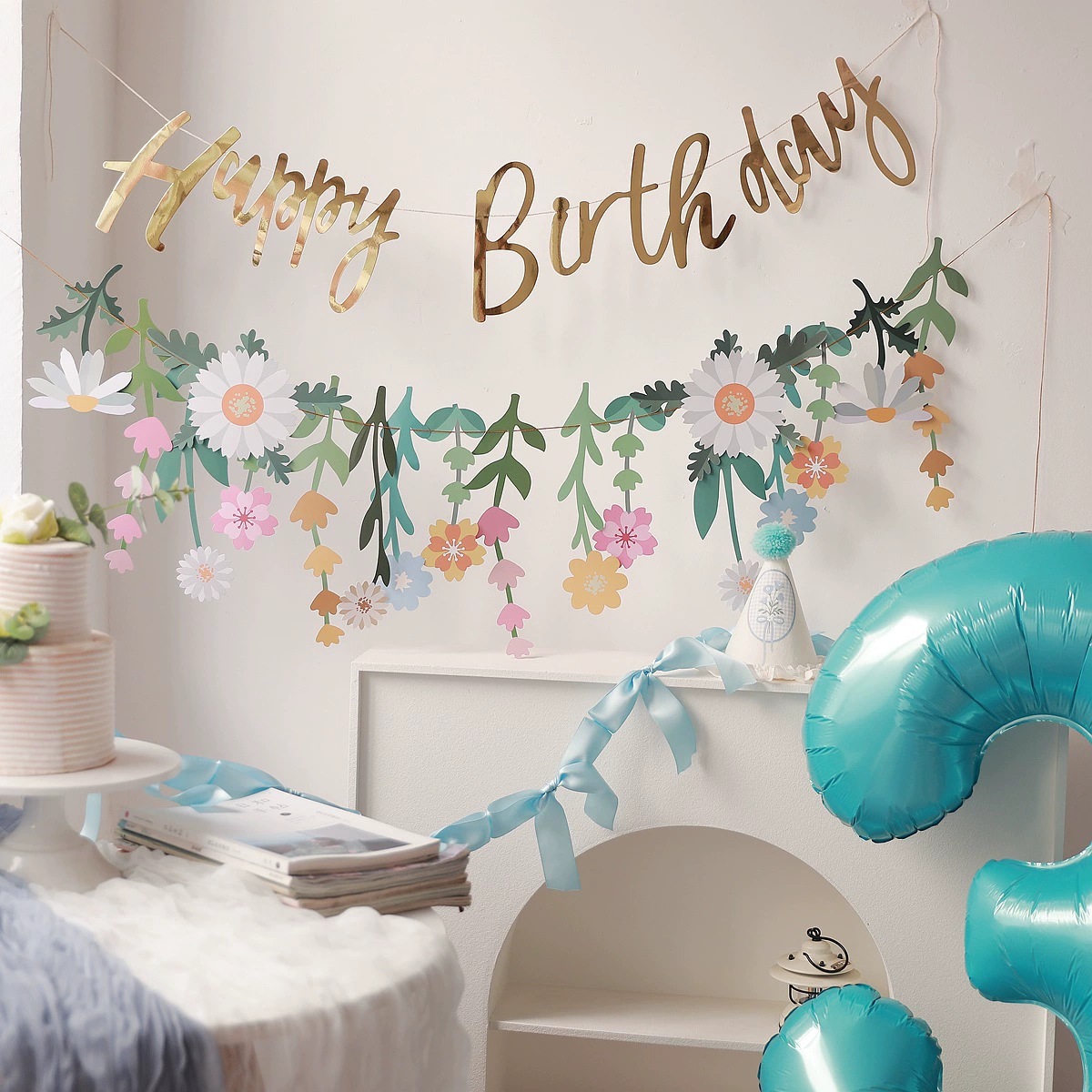 Amazon INS свежий праздничный декоративный элемент в виде ромашки для окон, классных комнат, выпускных вечеров, украшений в виде листьев и баннеров.