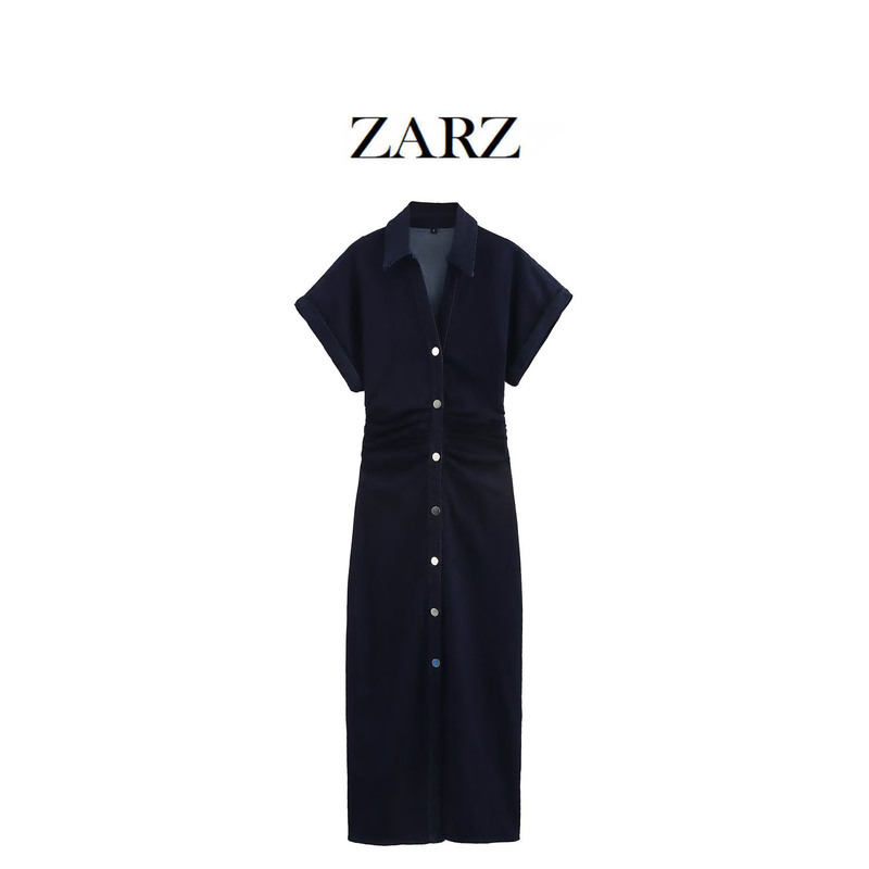 ZARZ Homemade European and American Style New Women's Classic Joker Denim Midi dress 2284576 ZARZ Homemade European and American Style New Women's Classic Joker Denim Midi dress 2284576