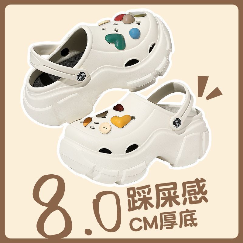 【可拆卸】足弓支撑夏季小清新eva厚底外穿减龄百搭防滑洞洞鞋女|undefined
