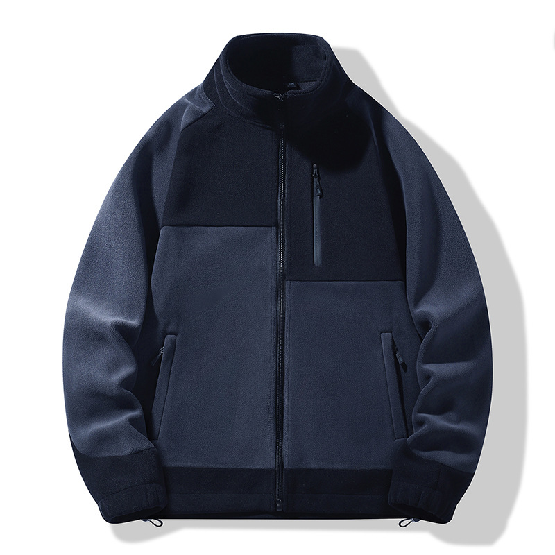 Pánske oblečenie jahňací páperová bunda jesenné a zimné teplé módne trendy pár farebne zladené bundy _voghion.com