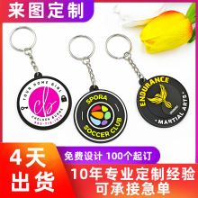 创意DIY单面卡通PVC钥匙扣定 制软胶橡胶钥匙链挂饰 广告礼品挂件