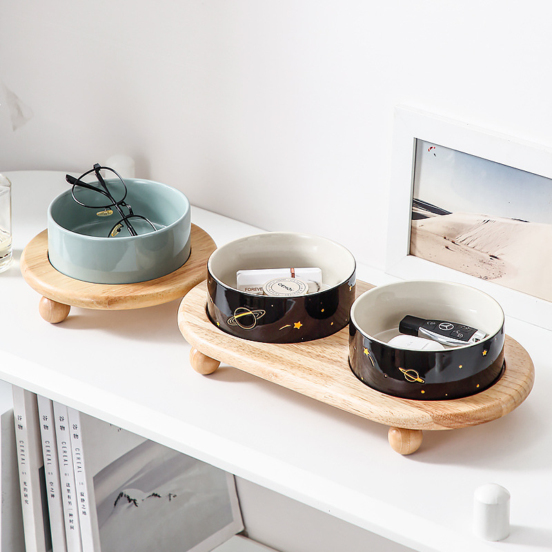 Entrada puerta de entrada clave de almacenamiento de cerámica tazón decoración sala de estar mesa de café TV gabinete de zapatos de almacenamiento de artículos diversos