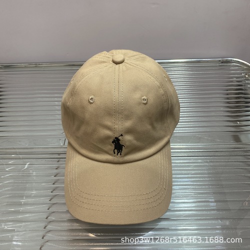 Upgraded version of genuine leather buckle polo hat retro pony soft top baseball cap for men and women spring and summer versatile washed peaked cap
