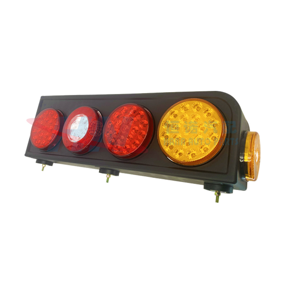 Accesorios para camiones pesados Luz de combinación trasera Luz de marcha atrás conjunto de luz trasera LED de cuatro colores luz trasera LED
