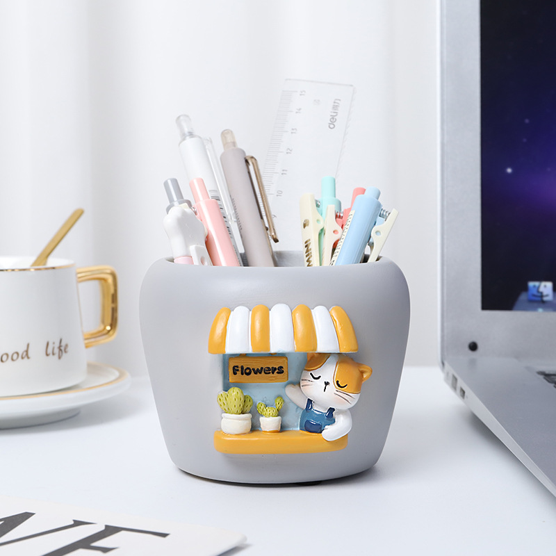 Chậu Cây Resin Chậu cây mọng nước thú cưng hoạt hình resin, chậu mini trang trí ban công, tiểu cảnh (RG-37)