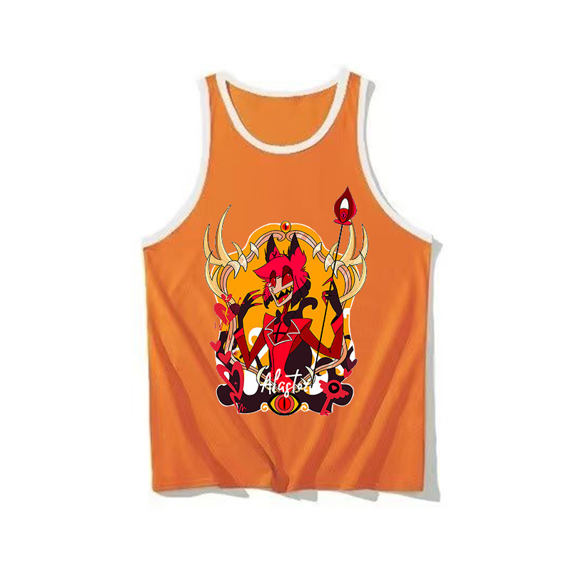 Alastor's Hell Inn, Surrounding Children's Apparel, Middle-Size Sleeveless Backless Top with Cartoon Print, Amazon, One-Time Shipping