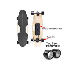 鱼板电动滑板31x8英寸枫木遥控电动滑板