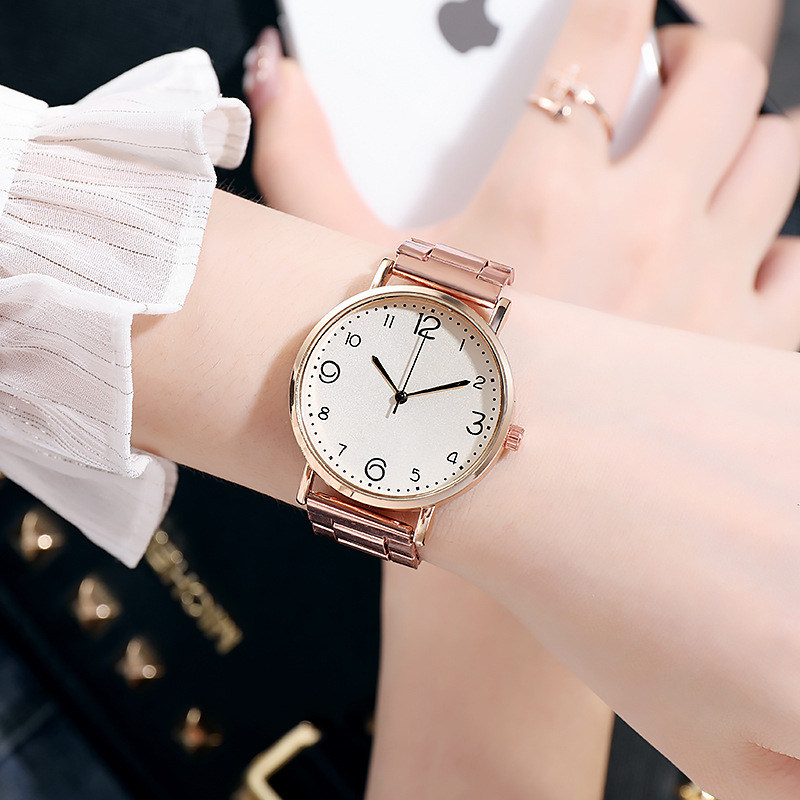 Montre d'étudiant de mode de loisirs pour femmes de nouvelle ceinture en acier inoxydable_voghion.com