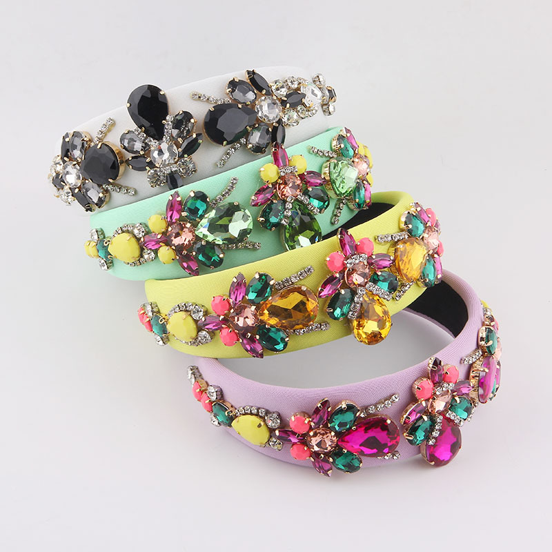 New Style Baroque Colored Diamonds Geometric Headband display picture 1