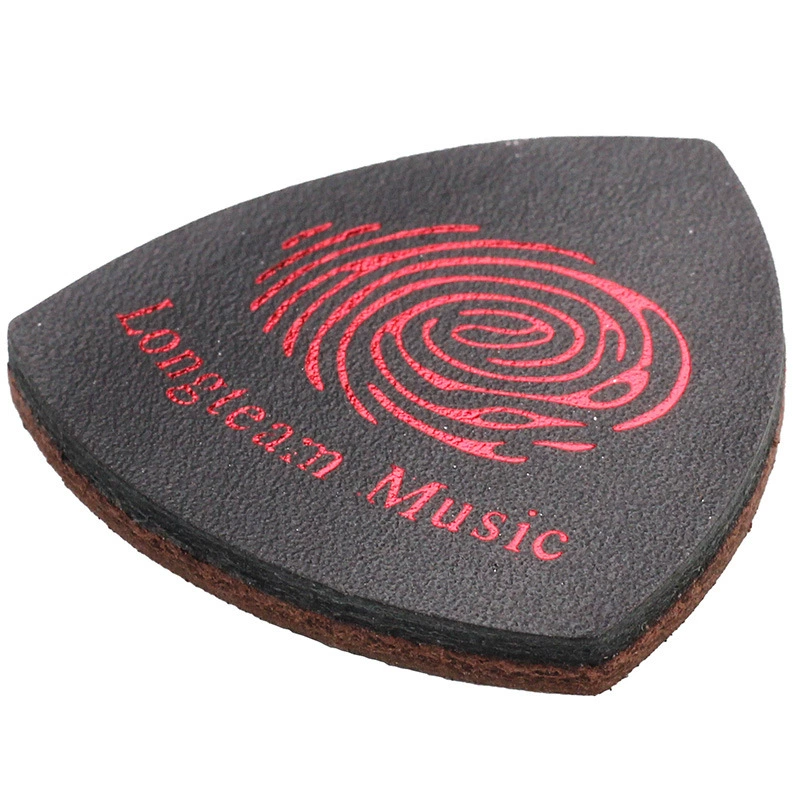 Ukulele picks Longteam leather soft finger picks, 3-pack, ergonomic grip, assorted colors