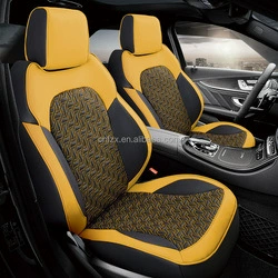 Modelə uyğun (Original) oturacaq örtükləri for Honda Odyssey, Full - original-car-texture-customized-black-and-yellow-wear-resistant-leather-503020