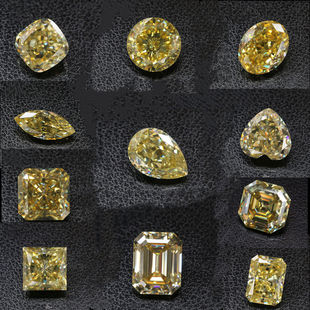 Wholesale Round Egg-Shaped Pear-Shaped Fertilizer Square Deep Medium Yellow Mosane Diamond Bare Stone Moissanite Large Carat Carbonite