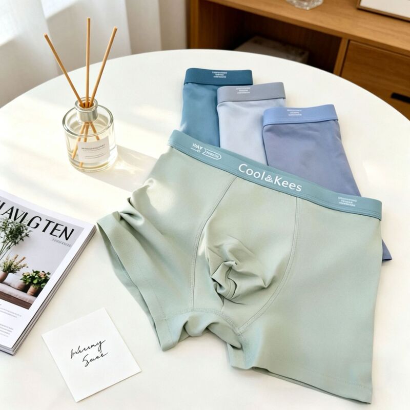 Men's Thin New Premium Mid-Waist 60% Cotton Combed U-Pouch Boxer Briefs, Breathable, Soft, Skin-Friendly, One-Piece Wholesale