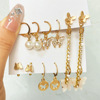 Earrings, acrylic set with tassels, suitable for import, 6 pair, simple and elegant design