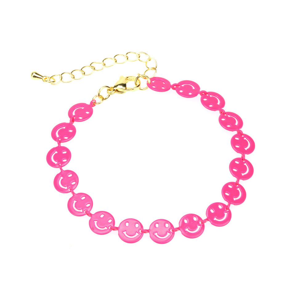 Einfache Vintage Süßigkeiten Farbe Kupfer Sprühfarbe Smiley Armband Großhandel Nihaojewelry display picture 20