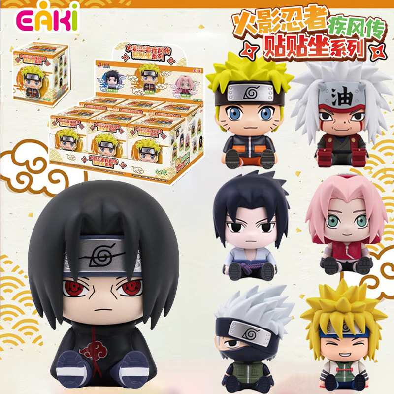 Eaki Naruto Shippuden Sticker Series Naruto Sasuke Itachi Trendy Toy Blind Box Figurines