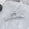 Metal big hairgrip, hair accessory, crab pin, shark from pearl, South Korea, light luxury style