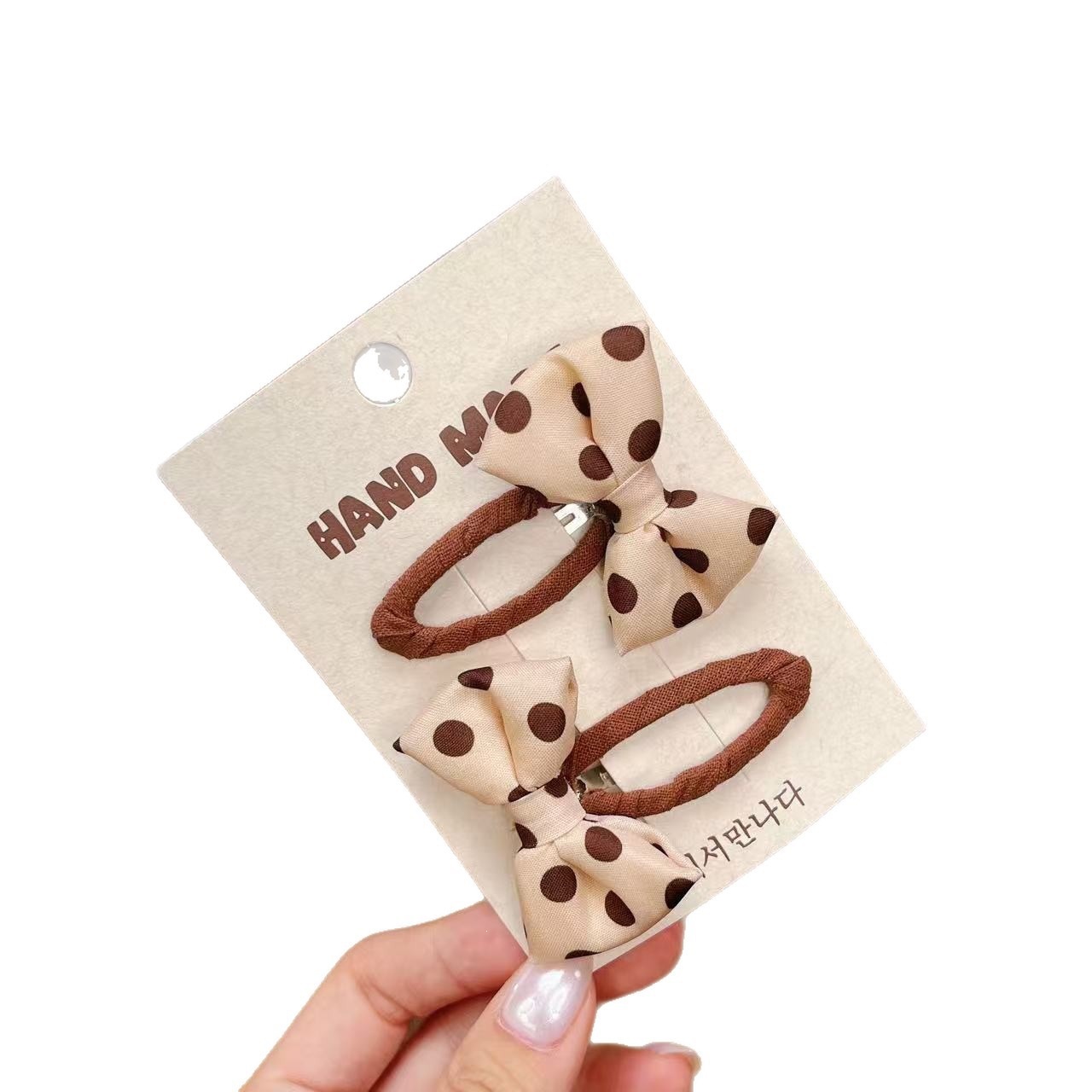 Tejido coreano arco de algodón para niños adornamientos de cabello de color arroz curry anillo de cabello dulce punto de ondulación flor triturada correa de cabello de niñas