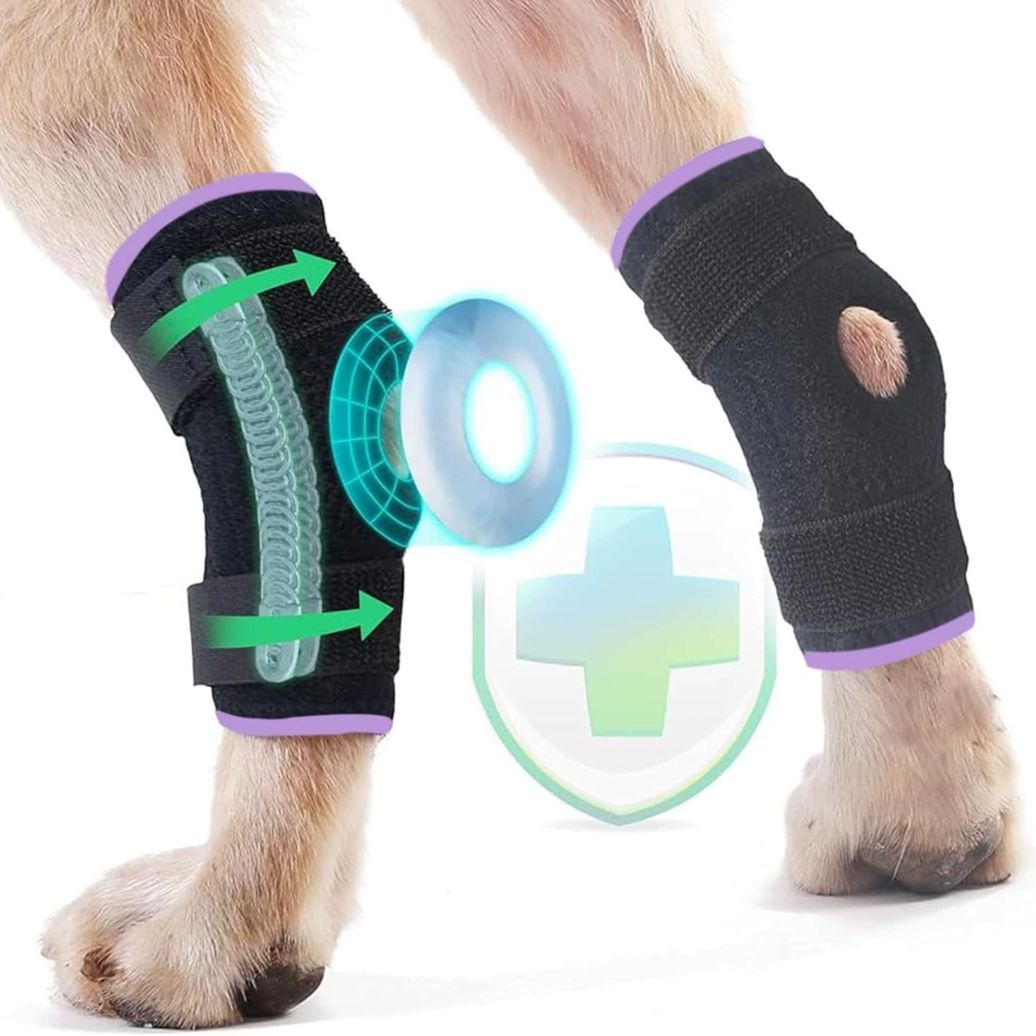 Трансграничные товары для домашних животных собаки ноги ноги собаки суставы защита собачьих суставов набор собаки наколенники регулируемые лямки с завода прямых продаж