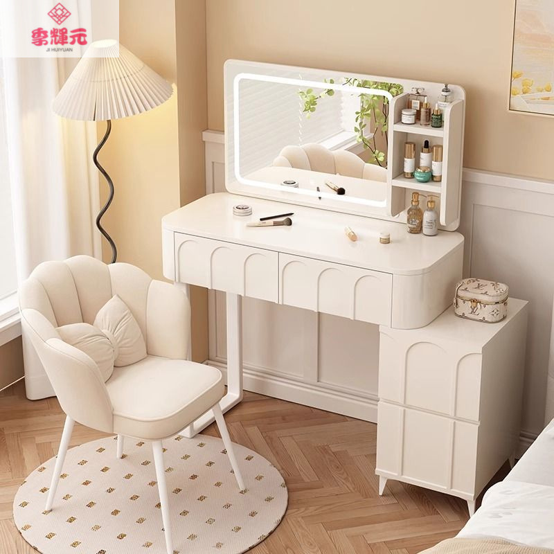 French Cream Style Master Bedroom Dressing Table Bedroom Bedside Table Rental House Dressing Table Environmentally Friendly Storage Integrated Cupboard