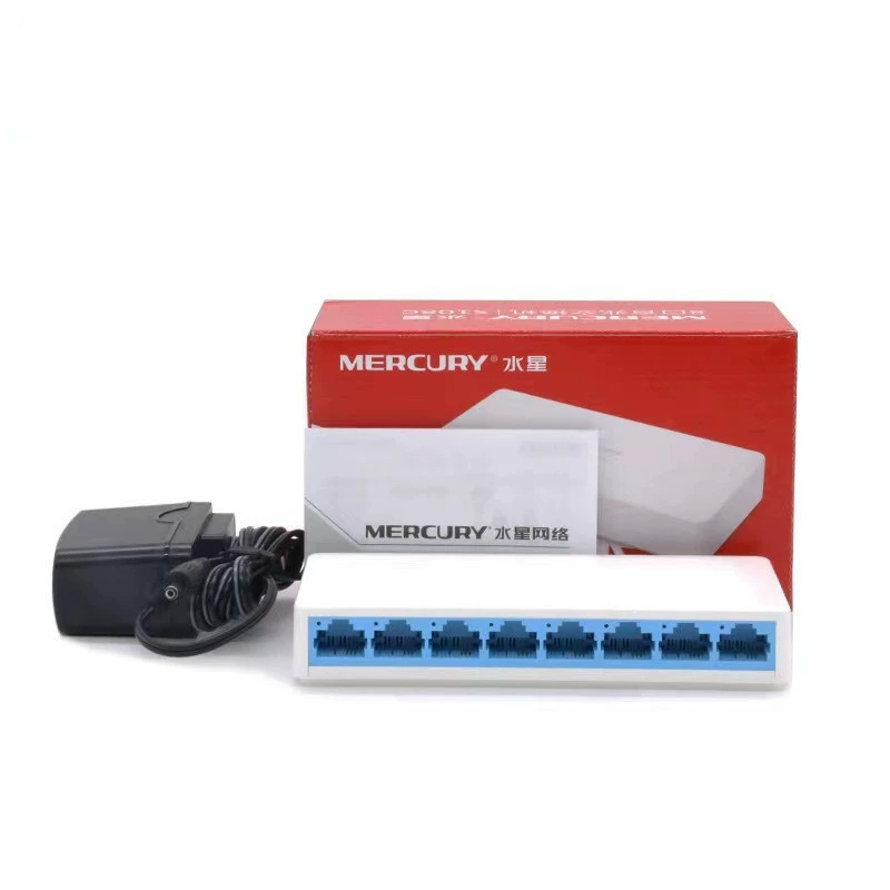 Меркурий 8-портируйте шунт сети кабеля сети переключателя сети безопасностью переключателя С108К 100 м разделенный
