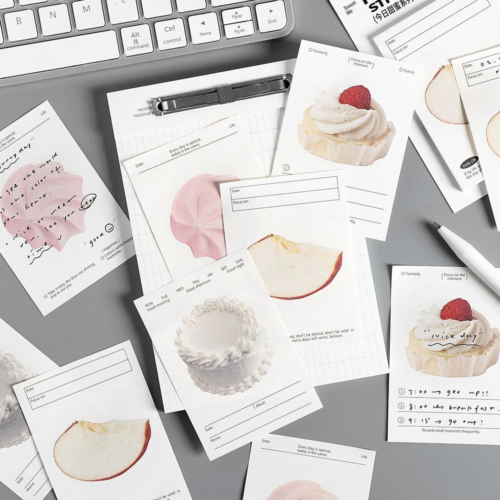 PaperMoreins coreano puede escribir post-it, serie dulce de hoy, material de cuentas de mano, nota de mensaje