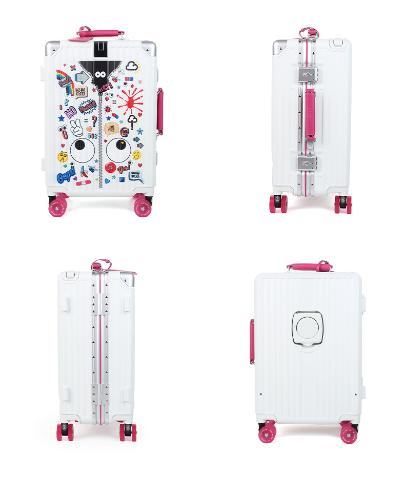 EYE THEME Nuevo anti-compresión de la cerradura de graffiti caja de tirón de puerta abierta con cremallera maleta de viaje A165 #