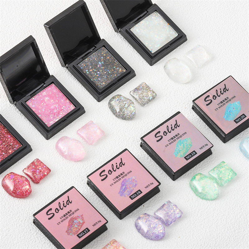 Manicura japonés nuevo UV sólido lentejuelas pegamento esmalte de uñas pegamento fototerapia pegamento sólido brillo lentejuelas pegamento ventas directas de la fábrica