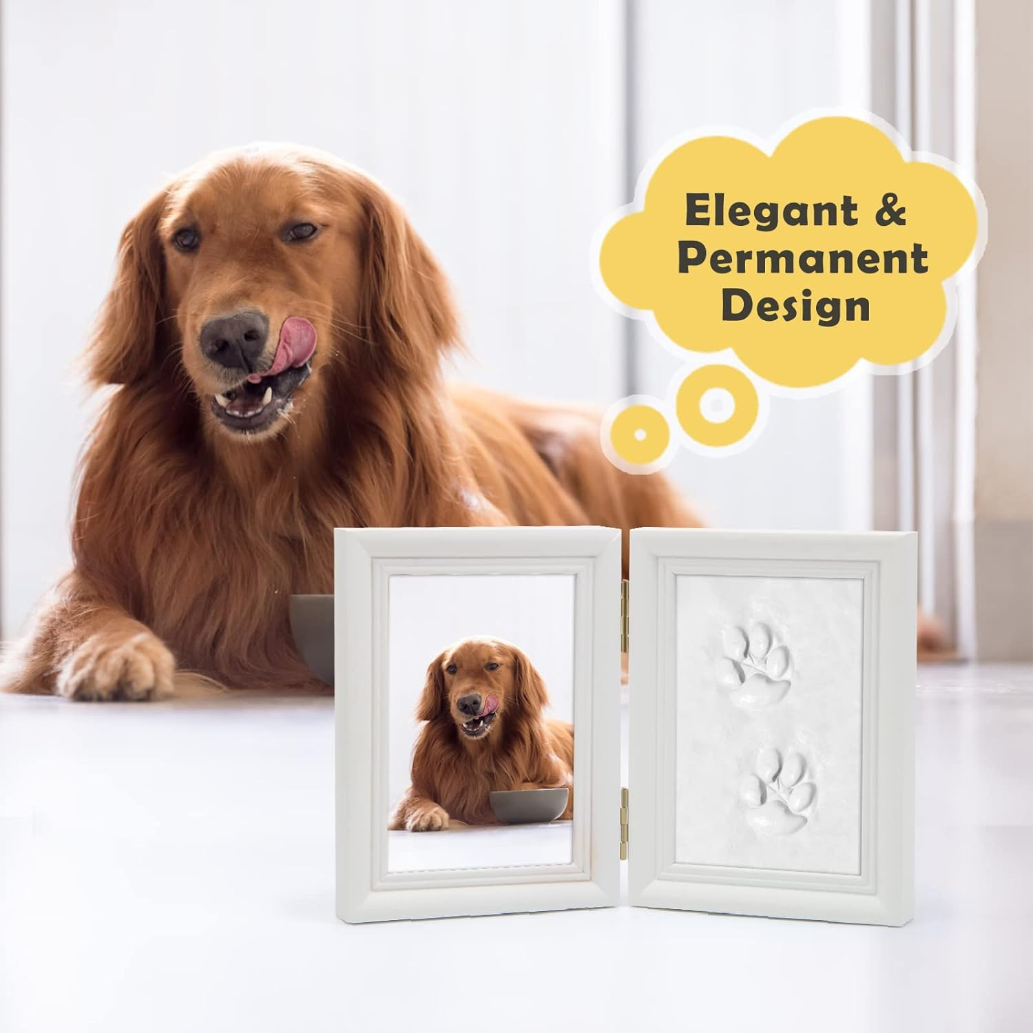 Pet garra inkpad perro impresión de la pata del gato impresión DIY inkpad a prueba de polvo de madera maciza marco de fotos Mesa conmemorativa