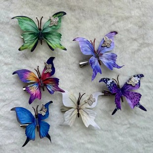 Simulated Butterfly 3D Printing Stereo DIY Hairpin Butterfly Hairpin Jewelry Shoe Flower Butterfly Simulated Flower Cross-Border Wholesale