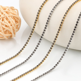 Stainless steel diamond claw chain Black personality fashion claw chain men's and women's necklace bracelet stainless steel chain clothing chain diy