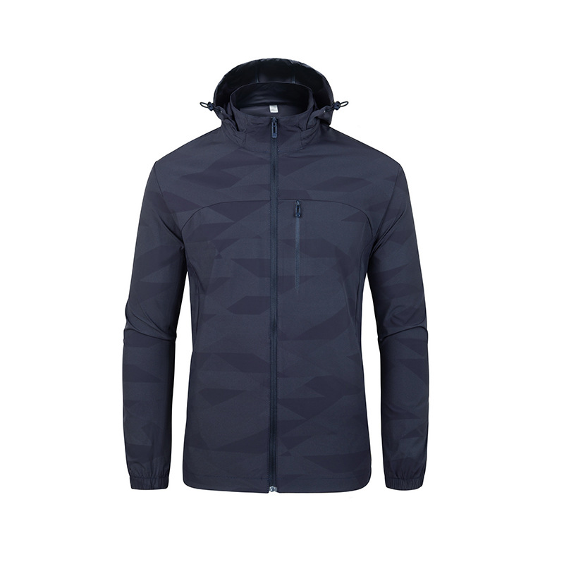 Summer New Men's Hooded Sun Protection Clothing, Thin, Breathable, Anti-Uv Skin Clothing, Outdoor Fishing Casual Jacket