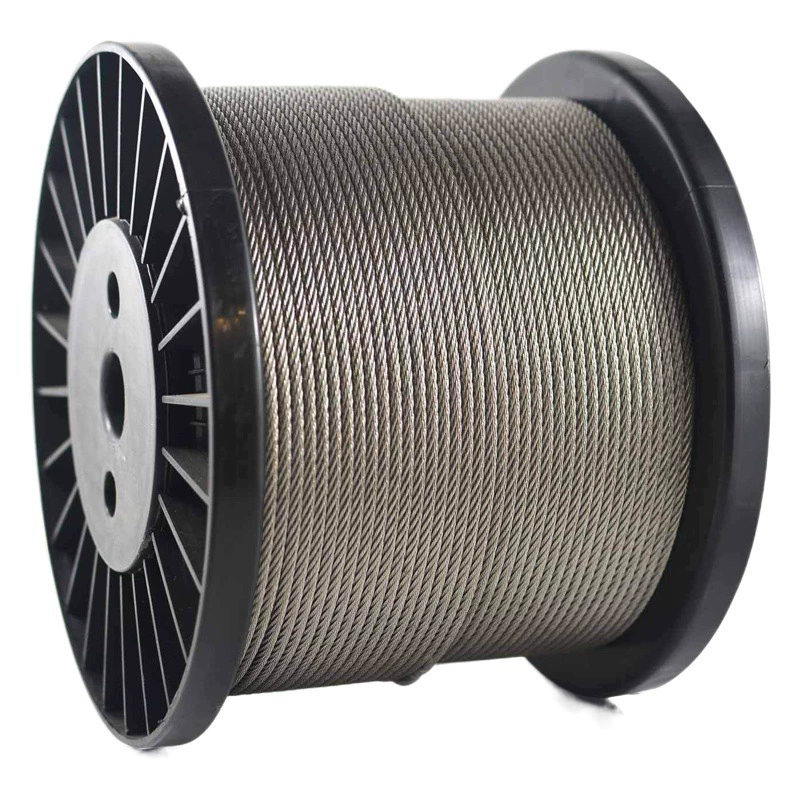 Оптовая Продажа с фабрики 304 трос из нержавеющей стали структура 7X7 тонкий мягкий трос подъемная вешалка трос