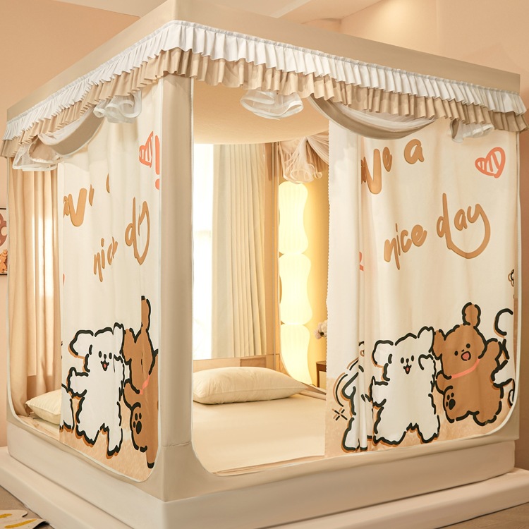 Children's Anti-Fall Mosquito Net 2025 New Model for Bedroom Home Use, No Installation Needed, Mongolian Yurt for Infants to Prevent Falling Out of Bed, Fully Enclosed with Bottom