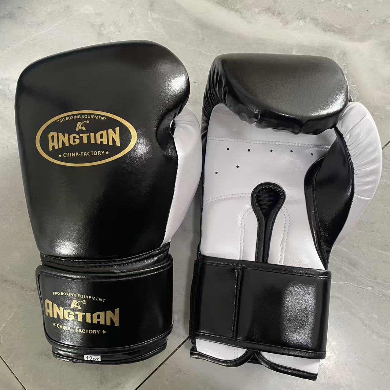 Fábrica Angtian guantes de boxeo personalizados directos guantes de entrenamiento de combate de boxeo