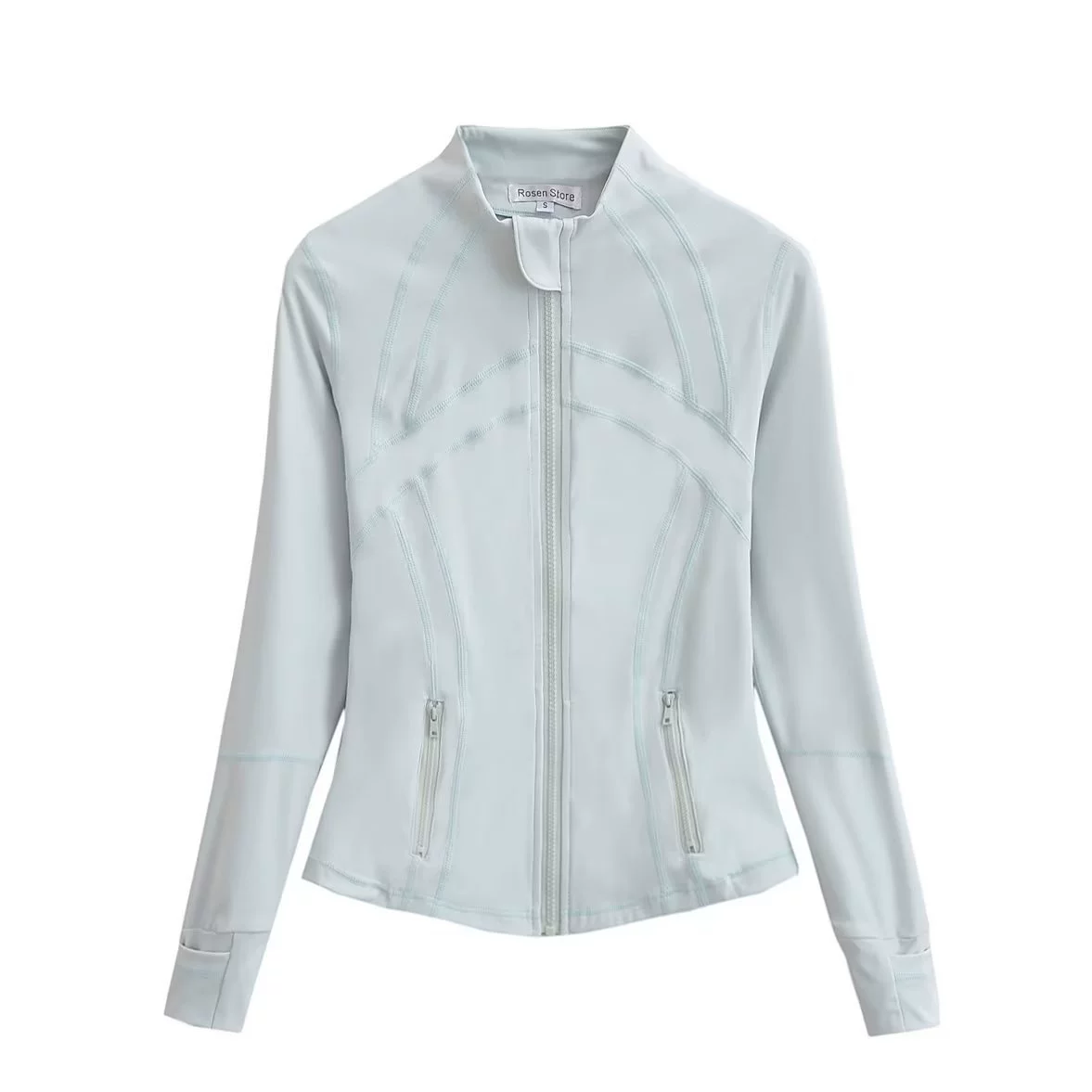 Autumn yoga clothing, brace with zipper, jacket, cardigan, slim fit, sun protection