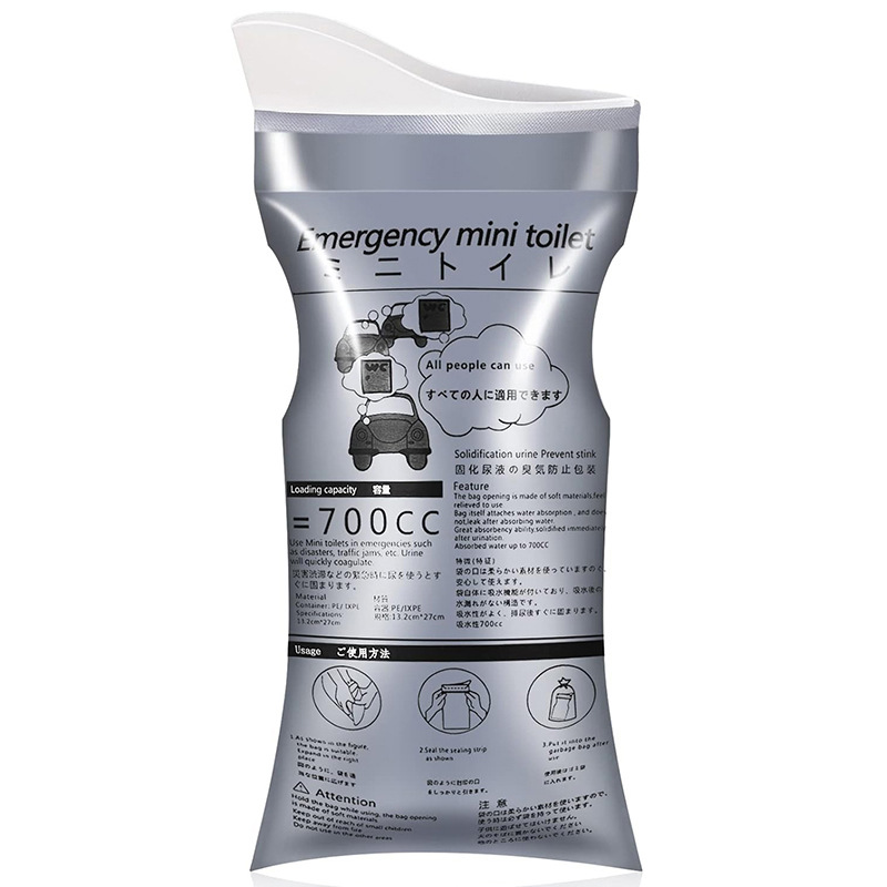 Emergency Urine Bag, Disposable Portable Urine Bag, Unisex, Large Capacity, Fast Absorbent Urine Bag, Test Report
