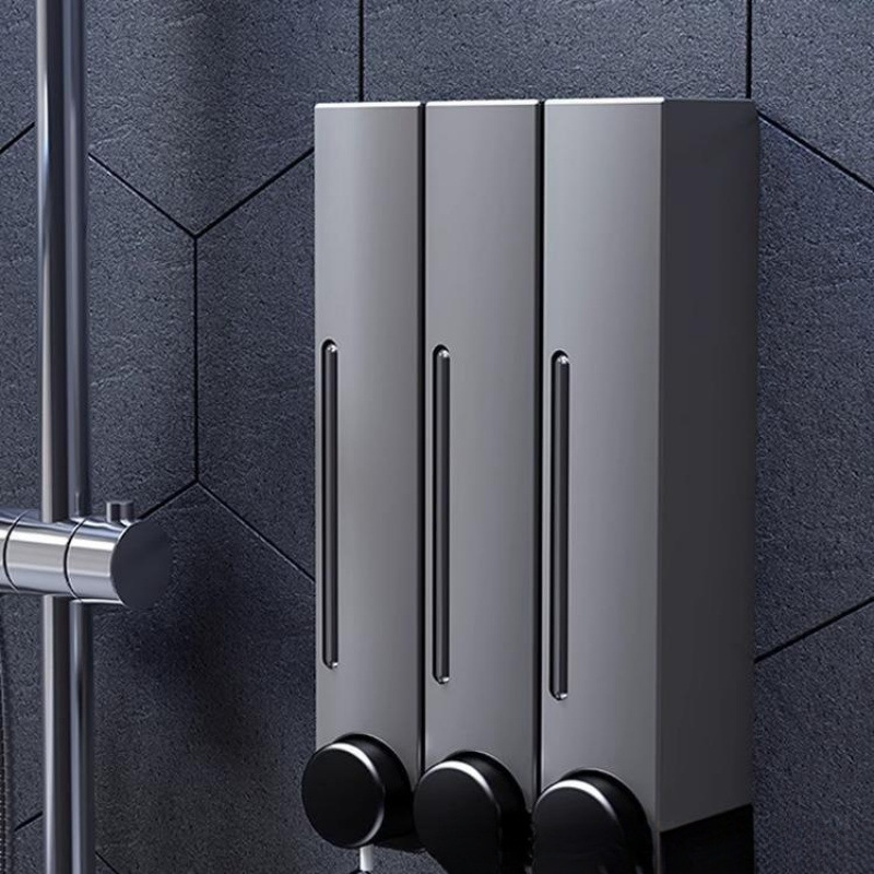 Nail-Free Wall-Mounted Hotel Bathroom Kitchen Soap Dispenser Wall-Mounted Hand Soap Shower Gel Shampoo Press Soap Dispenser