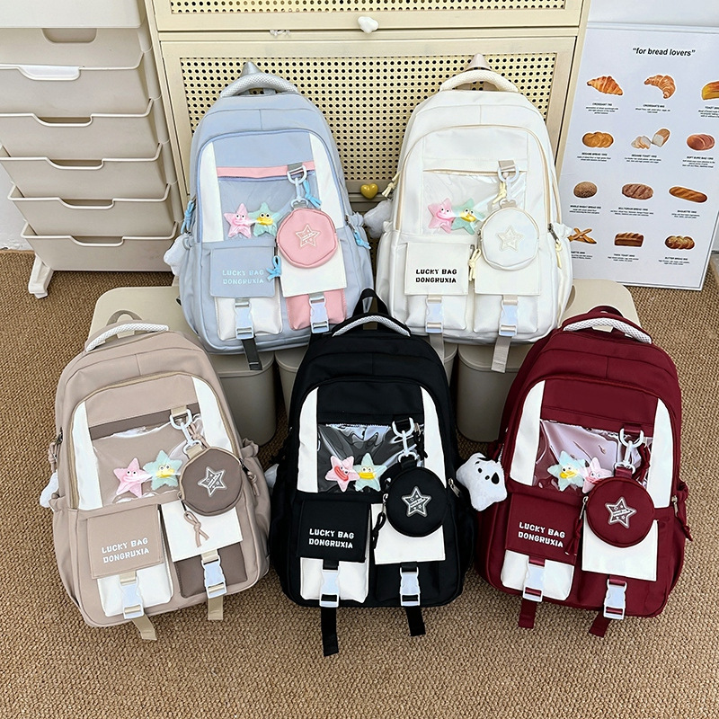 Linda mochila escolar para estudiantes de gran capacidad nueva mochila para estudiantes de secundaria y universitarios