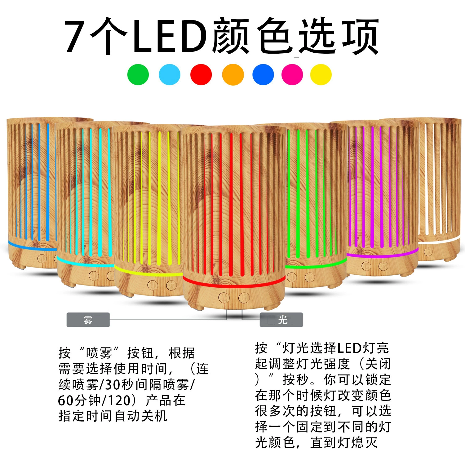 Ultrasonic aroma diffuser, perfume, aromatherapy, humidifier, 200 ml, wholesale