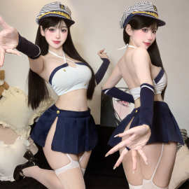 性感情趣内衣诱惑纯欲女学院风辣妹水手服JK制服激情免脱套装2152
