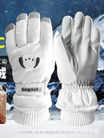Ski winter keep warm fleece gloves
