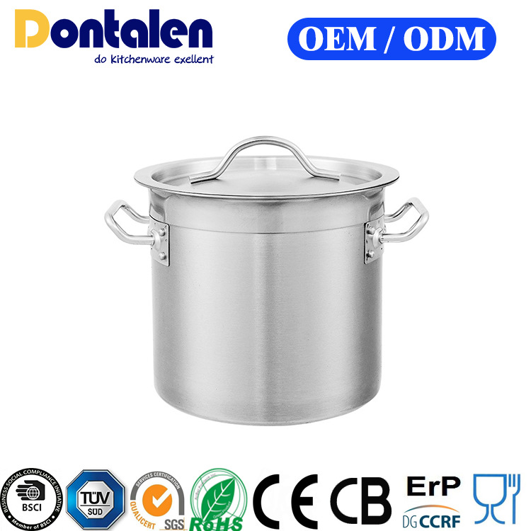 新款05复合底不锈钢矮身锅不锈钢全套汤桶多炉用汤桶复合桶